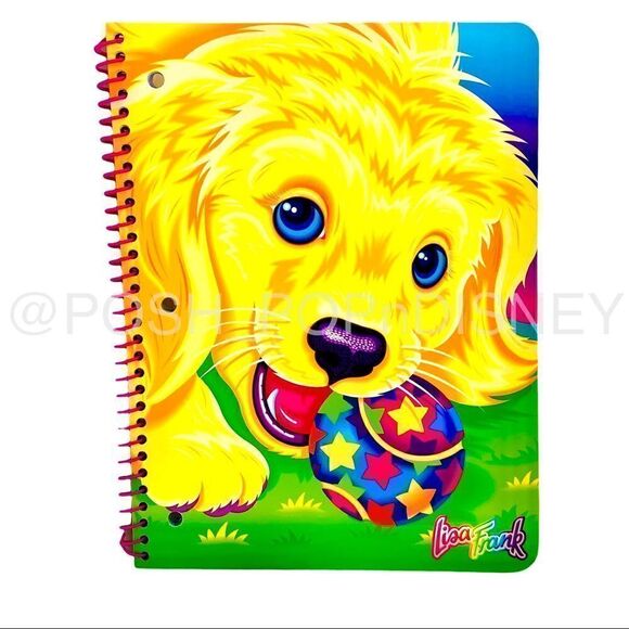 Retro LISA FRANK 30th birthday celebration spiral notebook puppy CASEY - Picture 1 of 3